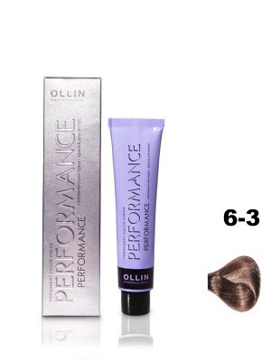 OLLIN PERFORMANCE Краска для волос 6/3 темно - русый золотистый 60мл.