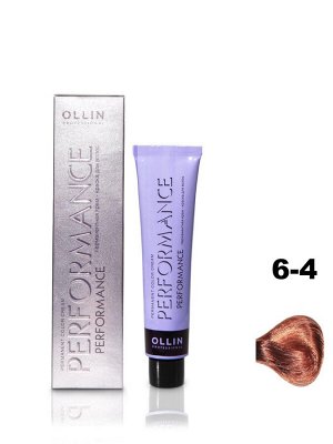 OLLIN PERFORMANCE Краска для волос 6/4 темно - русый медный 60мл.
