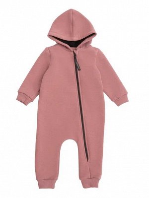 Комбинезон детский Amarobaby Mono, футер 360гр с начесом, розовый, размер 68