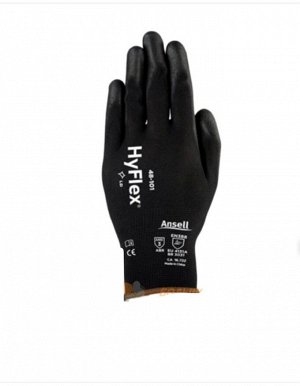 Перчатки черные с обливкой Ansell HyFlex №23 /12 /960