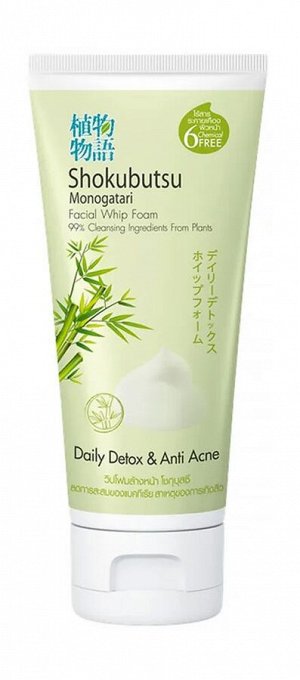 LION "Shokubutsu" Пенка для умывания 100мл  "Daily Detox" Против акне (Anti Acne) , Таиланд