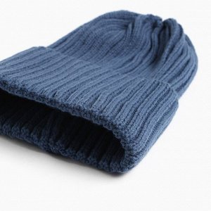 Комплект для девочки (шапка, снуд), цвет синий, размер 50-54