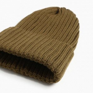 Комплект для девочки (шапка, снуд), цвет хаки, размер 50-54