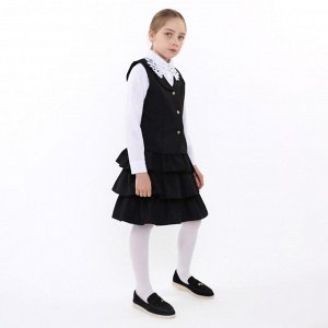 Школьный костюм для девочек, цвет чёрный.