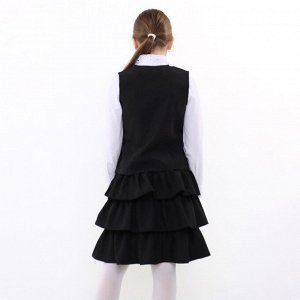 Костюм (жилет/юбка) для девочек А.3302C-B39, цвет черный, рост 134см