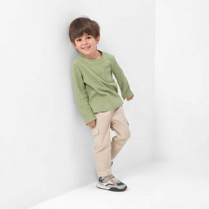 Лонгслив детский с карманом KAFTAN Basic line 36 (134-140 см), хаки