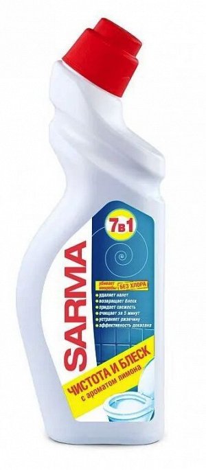 SARMA®️ Чистящий гель для сантехники "ЛИМОН", 750мл
