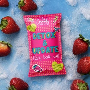 Лаборатори Катрин,  Соль для ванн шипучая шиммером Candy bath bar "Detox & Update" 100 г, Laboratory Katrin