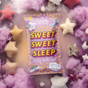 Лаборатори Катрин,  Соль для ванн шипучая шиммером Candy bath bar "Sweet Sweet Sleep" 100 г, Laboratory Katrin