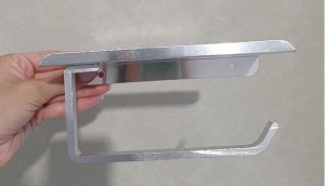 УЦЕНКА Держатель для туалетной бумаги с полкой, хром, металл