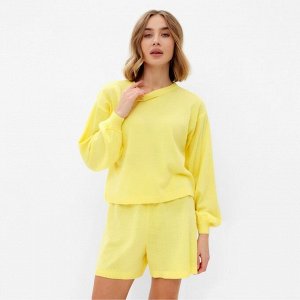 Комплект женский (джемпер, шорты) MINAKU: Casual Collection, цвет лимон