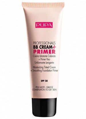 Тональный крем+основа д/макияжа д/комб. и жир. кожи "Всё в одном: BB Cream+Primer" SPF20 PUPA 50мл., шт