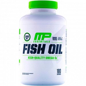 MusclePharm, Essentials, Fish Oil, 180 Softgels