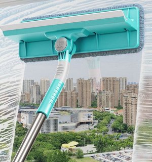 -20% Окномойка, швабра для окон, щетка для мытья окон и стекол с телескопической ручкой, для быстрой и тщательной уборки, 85-120 см