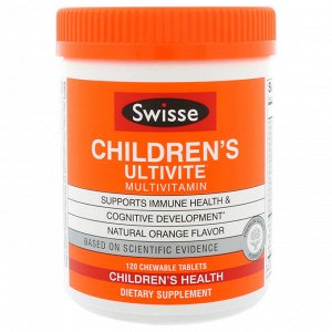 Swisse, Мультивитамины для детей Ultivite, 120 жевательных таблеток