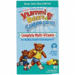Hero Nutritional Products, Вкусные мишки, полный комплекс мультивитаминов, без сахара, только натуральные фруктовые вкусы, 60 же