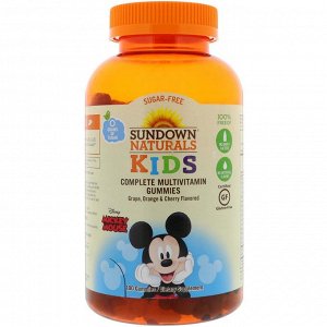 Sundown Naturals Kids, Мультивитаминные жевательные конфеты, Disney Mickey Mouse, груша, апельсин и вишня, 180 конфет