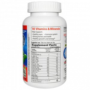 Yum-Vs, Формула мультивитамины + минералы, Вкус восхитительных фруктов, 120 жевательных мишек