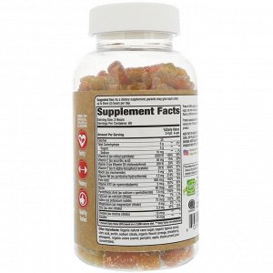 Hero Nutritional Products, Yummi Bears Organics, Complete Multi-Vitamin, All Natural Fruit Flavors, 180 Gummy Bears