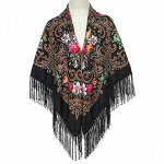 Платок шерсть с узором 130х,130 см