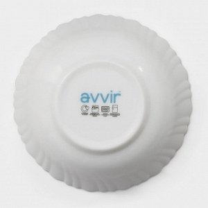 Сервиз столовый Avvir «Дива», 18 предметов: 6 тарелок d=17,5 см, d=23 см, d=16,5 см, стеклокерамика, цвет белый