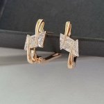 Серьги коллекция &quot;Дубай&quot; покрытие позолота, камень прозрачный,8105,арт.214.311