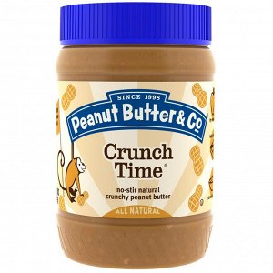 Peanut Butter & Co., Crunch Time, Хрустящее арахисовое масло, 16 oz (454 г)