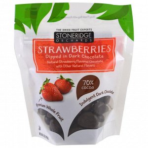 Stoneridge Orchards, Клубника, в темном шоколаде, 5 унций (142 г)