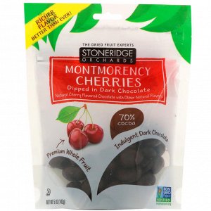 Stoneridge Orchards, Вишни монтоморенси, в темном шоколаде, 5 унций (142 г)