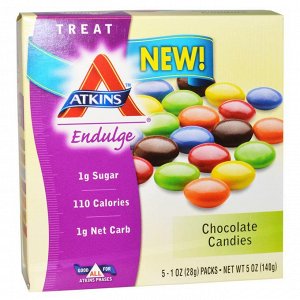 Atkins, Treat Endulge, Шоколадные конфеты, 5 уп., каждая по 1 унц. (28 г)
