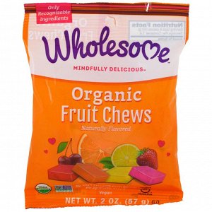 Wholesome Sweeteners, Inc., Органические фруктовые жевательные конфеты, 2 унции (57 г)