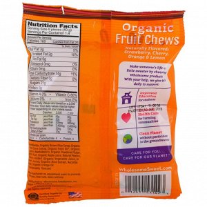 Wholesome Sweeteners, Inc., Органические фруктовые жевательные конфеты, 2 унции (57 г)