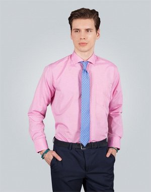 Рубашка розовая текстурированная CLASSIC FIT