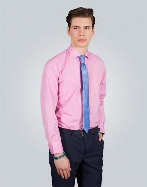 Рубашка розовая текстурированная CLASSIC FIT