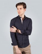 Рубашка с мелким рисунком SLIM FIT
