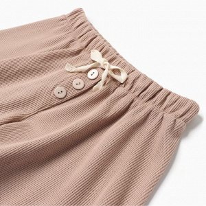 Пижама женская (рубашка, шорты) KAFTAN Basic line, кофейная