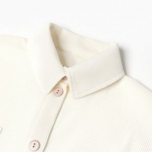 Пижама женская (рубашка, шорты) KAFTAN Basic line, молочная