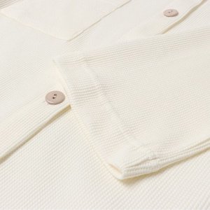 Пижама женская (рубашка, шорты) KAFTAN Basic line, молочная