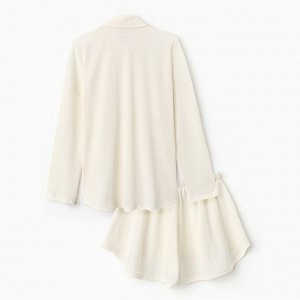 Пижама женская (рубашка, шорты) KAFTAN Basic line, молочная