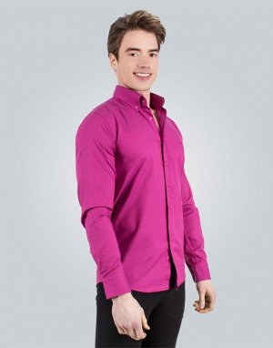 Рубашка фиолетовая с длинным рукавом MODERN FIT OXFORD EXCLUSIVE