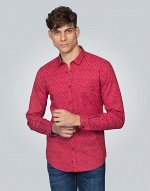 Рубашка с мелким рисунком SLIM FIT