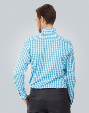 Рубашка в клетку с длинным рукавом SLIM FIT