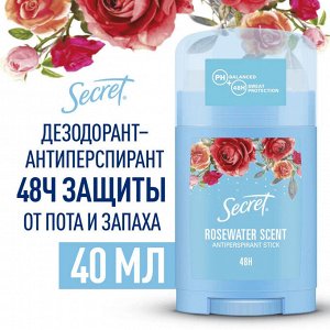 SECRET Твердый антиперспирант Rosewater scent 40мл