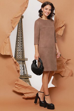 Платье замшевое коричневое