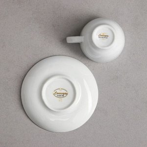 Кофейный набор «Лимон», 12 предметов, 6 чашек 100 мл, фарфор, Иран