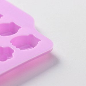 Форма для мармелада Доляна «Фруктовый бум», силикон, 18,5x17,5 см, 42 ячейки (2,2x2,2 см), цвет розовый