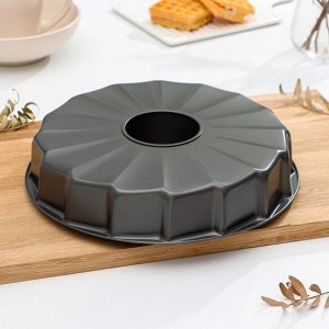 Форма для выпечки «Немецкий кекс. Долька», 29x5 см, антипригарное покрытие, цвет чёрный