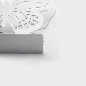 Салфетница Доляна «Бабочка», 13,5x4x9 см, цвет белый