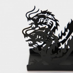Салфетница «Дракон», 14х4х9 см, цвет чёрный