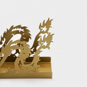 Салфетница «Дракон», 14х4х9 см, цвет золотой